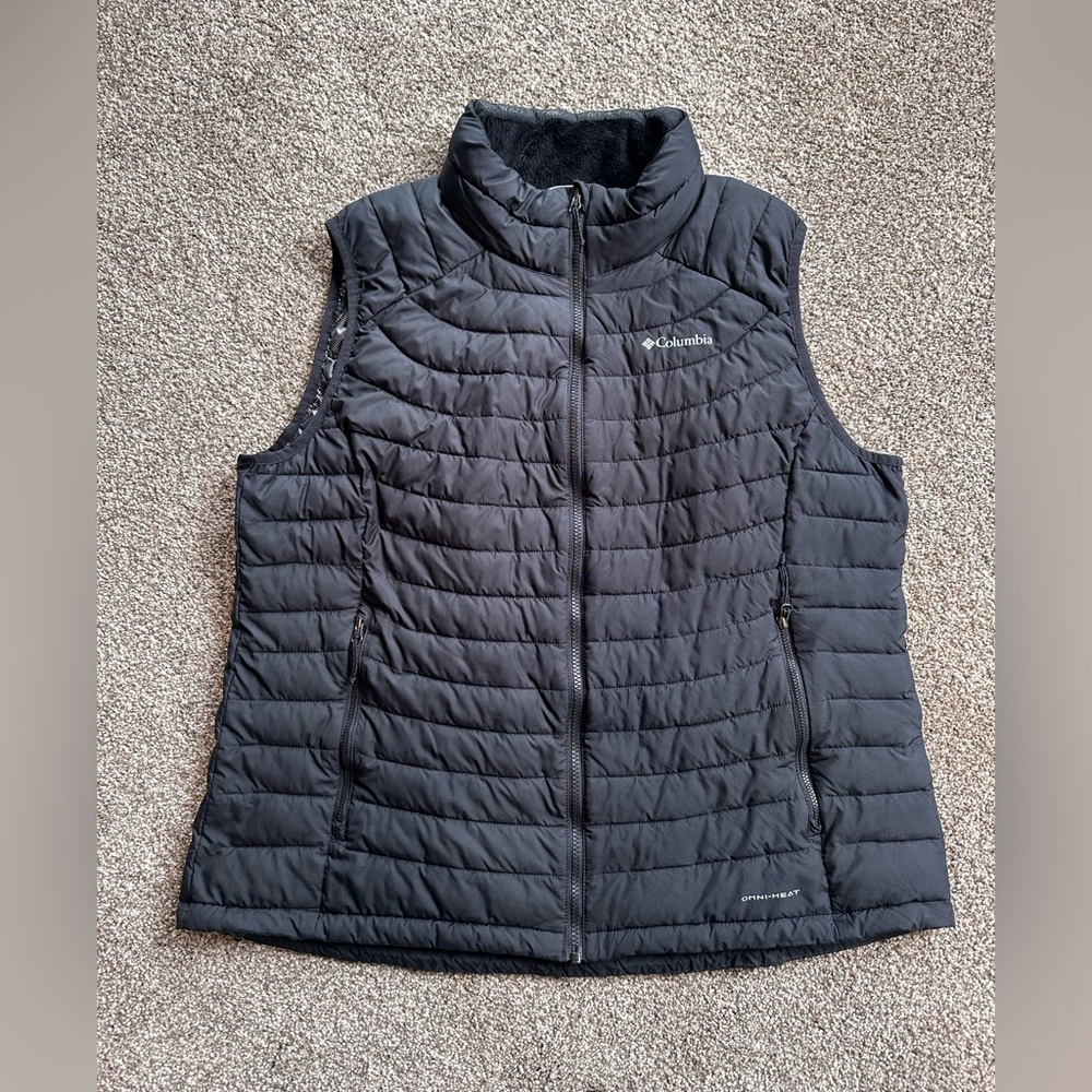 Columbia Black Quilted Puffer Vest with Zip Pockets